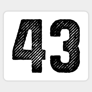 Rough Number 43 Magnet